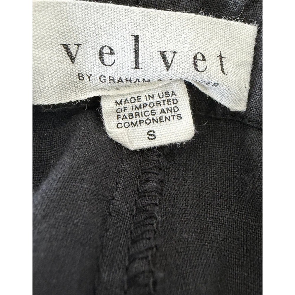 Velvet by Graham & Spencer Black Linen Pants Size Small - Picture 4 of 6